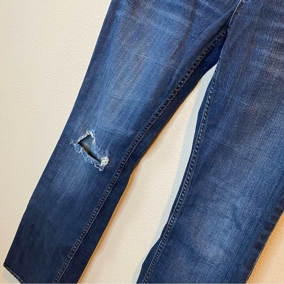 Vintage AEROPOSTALE Chelsea Bootcut Distressed Dark Wash Jeans Size 7/8 Y2K - Picture 4 of 8